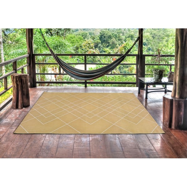 Rumena zunanja preproga Universal Hibis Geo, 160 x 230 cm-image-1