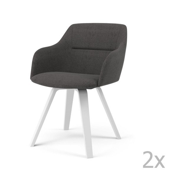 Komplet 2 antracitno sivih jedilnih stolov Tenzo Sofia Ella-image-3
