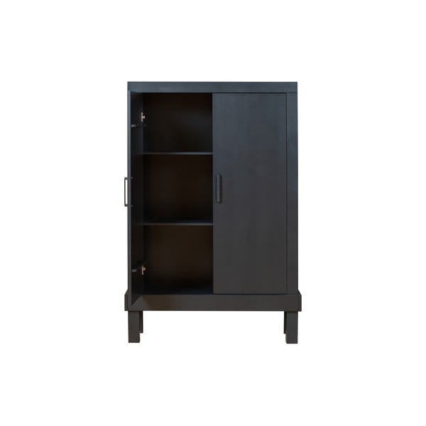 Črna omarica iz masivnega bora 107x160 cm Bonk – Basiclabel -image-3