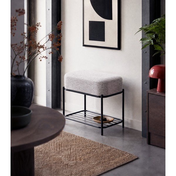 Svetlo siv tabure Milou – White Label-image-1
