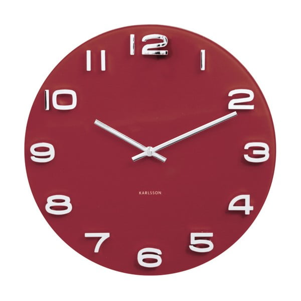 Karlsson Vintage rdeča ura, ø 35 cm