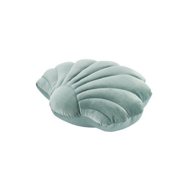 Zelena žametna okrasna prevleka za blazino iz kolekcije Westwing Shell, 27 x 32 cm-image-2
