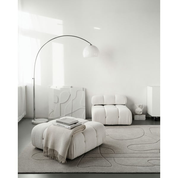 Svetlo siva volnena preproga 133x190 cm Morphic – Agnella-image-1