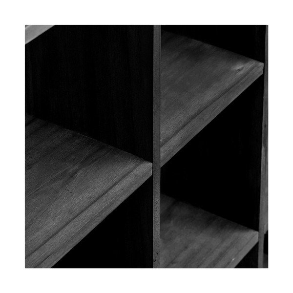 Črna večnivojska polica iz masivnega bora 46 cm Moss – House Nordic-image-4