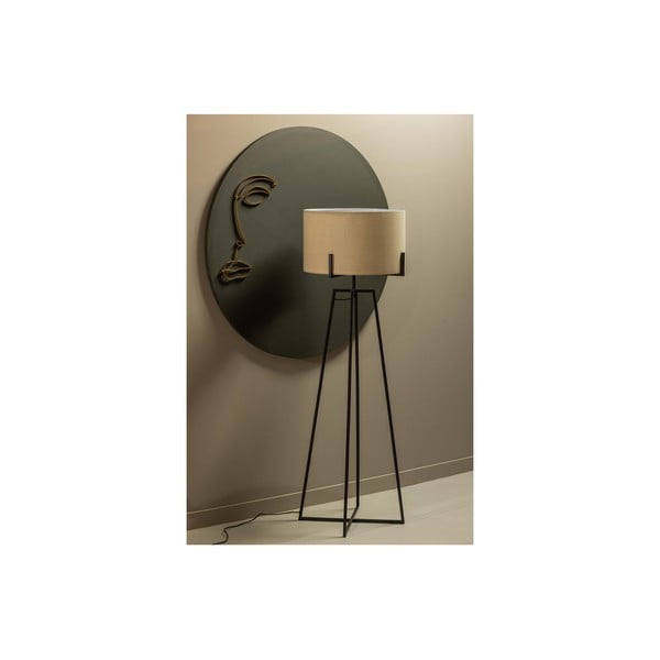 Bež stoječa svetilka s tekstilnim senčnikom (višina 160 cm) Holly – WOOOD-image-3