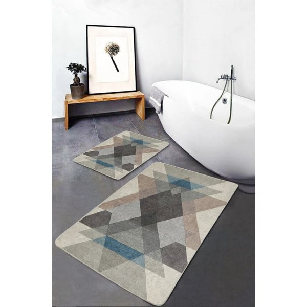 Žametne kopalniške preproge v kompletu 2 ks 60x100 cm – Mila Home-image-1