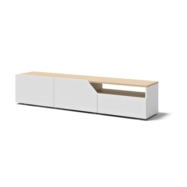 Bela TV omarica v hrastovem dekorju 180x38 cm Verone - TemaHome-image-3