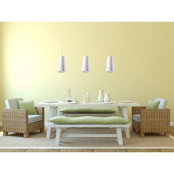 Bela keramična viseča svetilka Sollux Armica-image-3