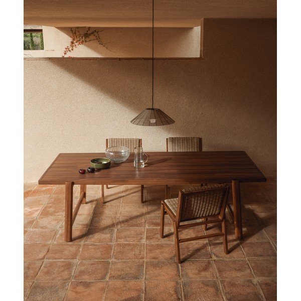 Vrtna miza z mizno ploščo iz akacije 100x200 cm Itani – Kave Home-image-1