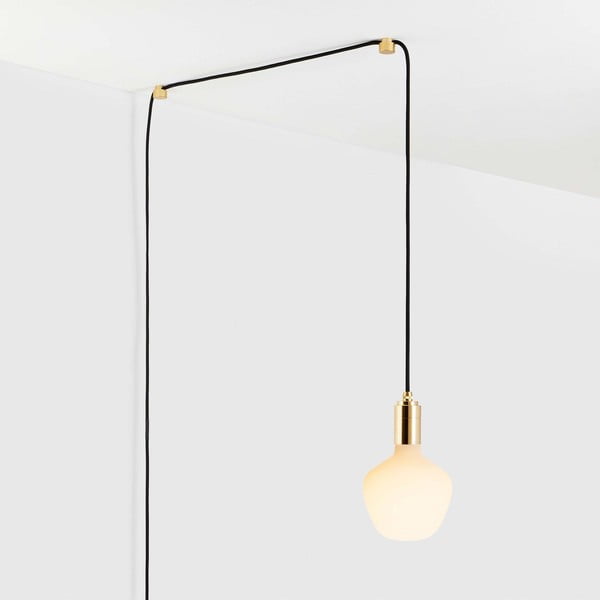 Viseča svetilka v črni in zlati barvi ø 4 cm Plug & Play – tala-image-4