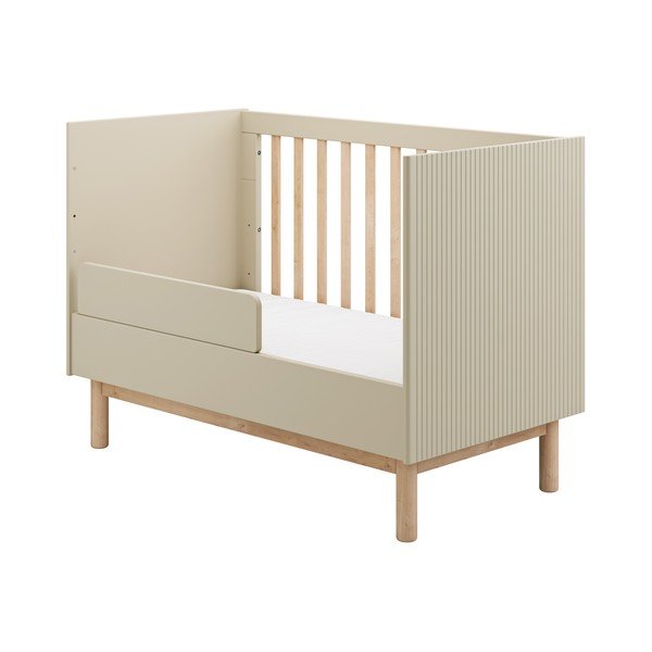 Kremno bela otroška posteljica 60x120 cm Miloo – Pinio-image-4