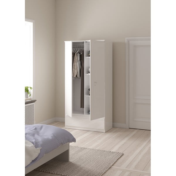 Bela garderobna omara 99x201 cm Naia - Tvilum-image-2