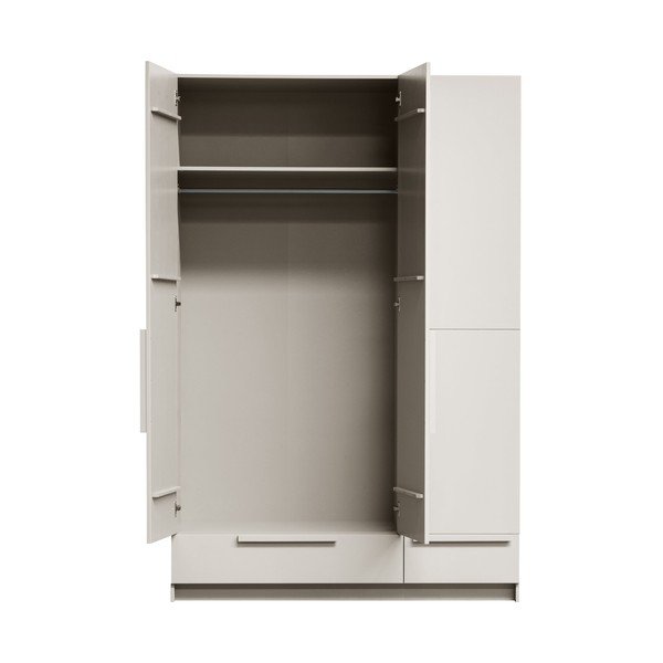 Kremno bela modularna garderobna omara iz masivnega bora 142x215 cm Pure – WOOOD-image-2