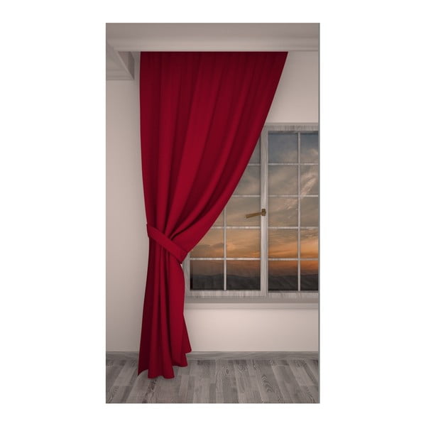Temno rdeča zavesa Rosario, 140 x 270 cm