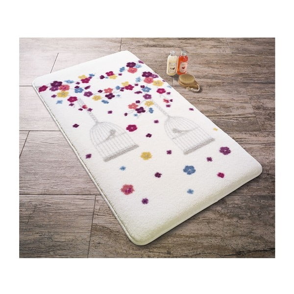 Bela kopalna podloga Confetti Bathmats Tiny, 80 x 140 cm