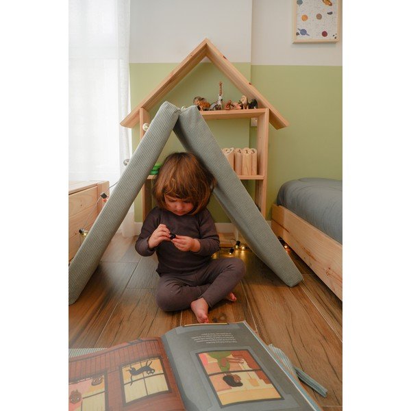 Svetlo moder otroški tabure iz rebrastega žameta Montessori – Little Nice Things-image-3