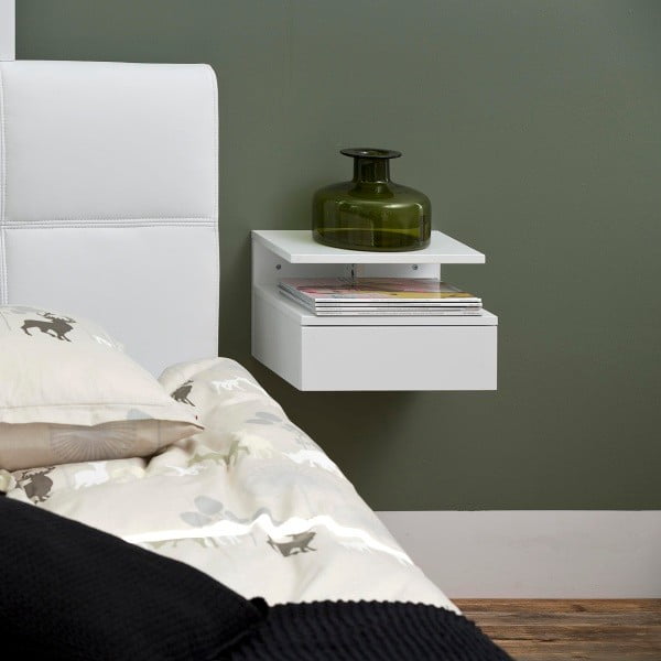 Bela stenska nočna omarica Ashlan - Actona-image-1