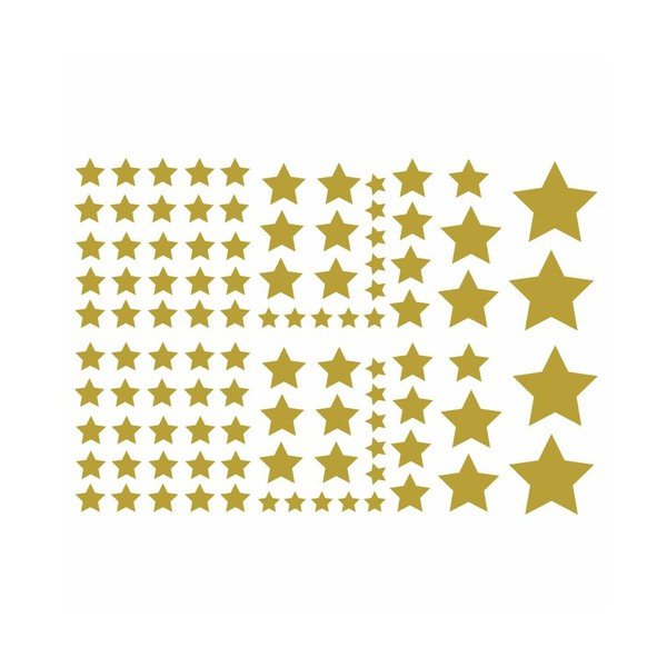 Komplet 100 nalepk Ambiance Golden Stars-image-2