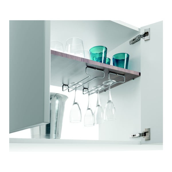 Jekleni stenski nosilci za kozarce v kompletu 2 ks v srebrni barvi Rail – Metaltex-image-3