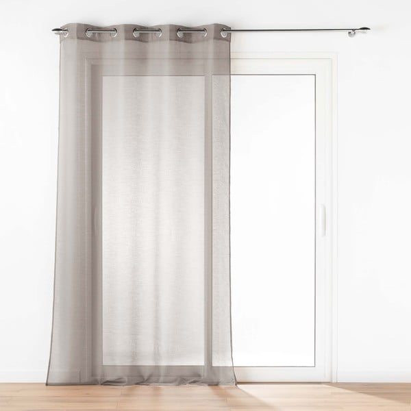 Rjava prosojna zavesa iz tančice 140x240 cm Lissea – douceur d'intérieur