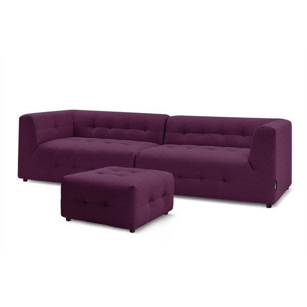 Temno vijolični kavč 324 cm Kleber - Bobochic Paris-image-3