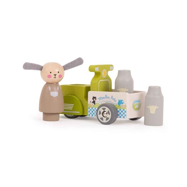 Lesena igrača Milk Delivery - Moulin Roty-image-2