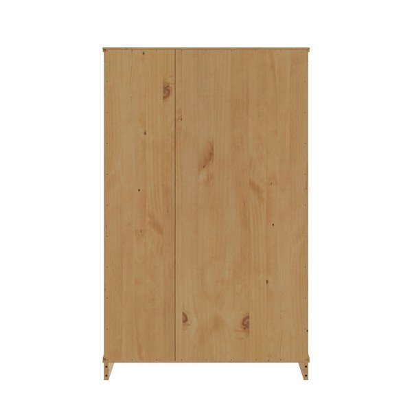 Regal iz masivnega bora v svetli naravni barvi 74x118x35 cm Anita – Støraa-image-4