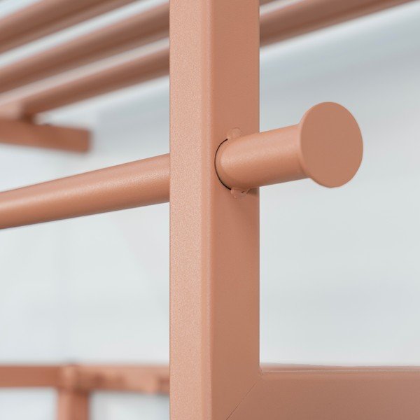 Rožnato-oranžen kovinski stenski obešalnik s polico 76 cm Rizzoli – Spinder Design-image-3