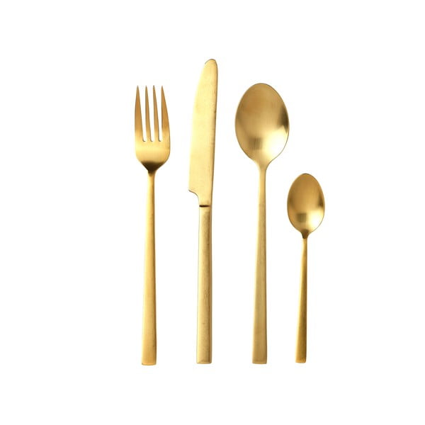 Medeninast jeklen pribor 16 ks Brass – Bitz