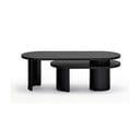 Črna mizica v jesenovem dekorju 120x50 cm Nori - Teulat