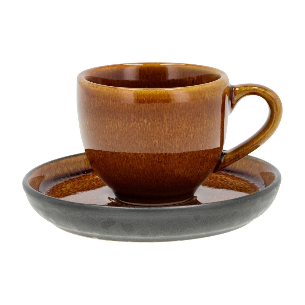 Jantarna keramična skodelica za espresso 70 ml Gastro Black/Amber