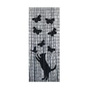 Črno-siva bambusova zavesa za vrata 200x90 cm Cat and Butterfly - Maximex