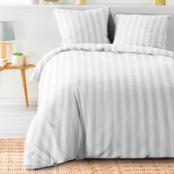 Bela podaljšana posteljnina za zakonsko posteljo iz mikrovlaken 240x220 cm Cleo – douceur d'intérieur-image-1