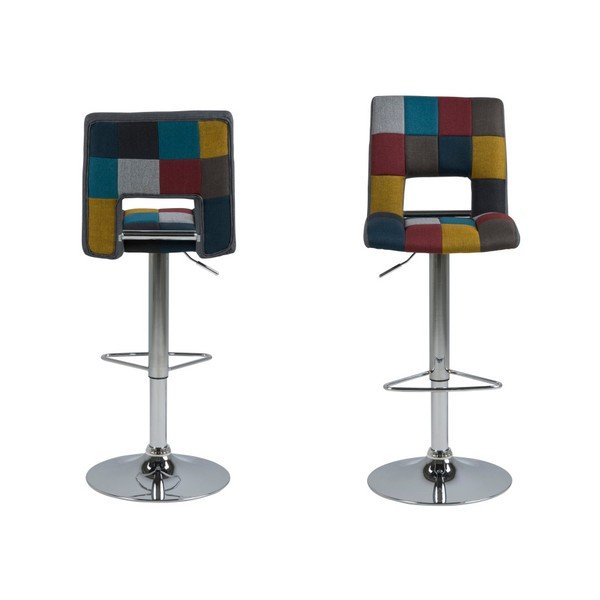 Komplet 2 barskih stolov Actona Wilma Barstool Patchwork-image-2