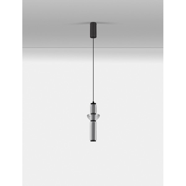 Siva steklena LED zatemnitvena viseča svetilka ø 12 cm Ulon – Nova Luce-image-3