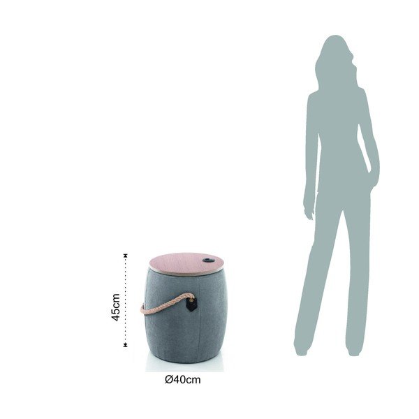 Siv puf s prostorom za shranjevanje Tomasucci Barril, ø 40 cm-image-4
