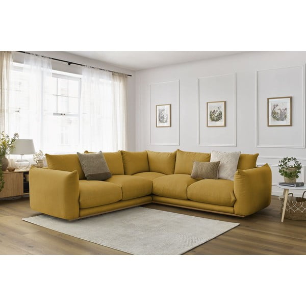 Rumena kotna sedežna garnitura Ernest – Bobochic Paris-image-1