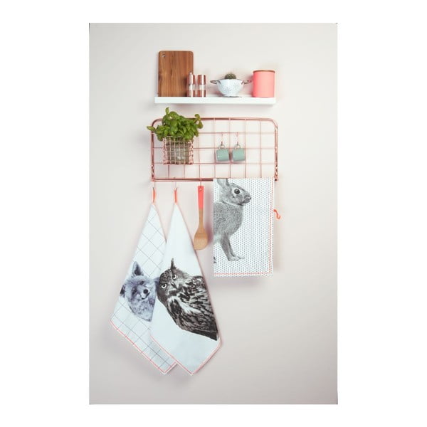 Stenski organizator iz kovine v bakreni barvi PT LIVING Open Grid-image-1