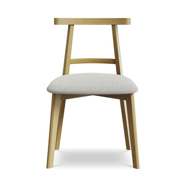 Svetlo siv jedilni stol iz masivnega lesa Ohelo – Makamii-image-1