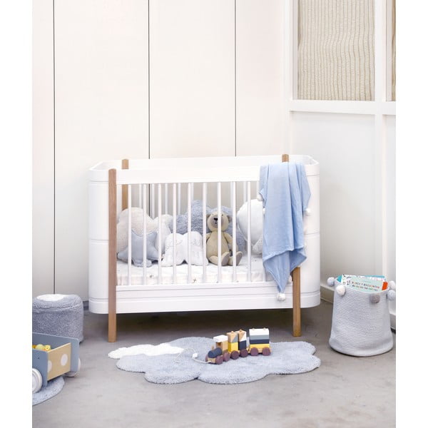 Svetlo modra pralna ročno tkana bombažna otroška preproga 70x100 cm Mini Dream – Lorena Canals-image-1