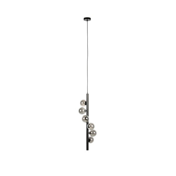 Mat črna viseča svetilka s steklenim senčnikom ø 10 cm Monica – White Label