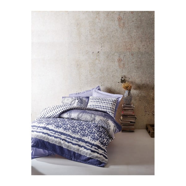 Bombažna posteljnina z rjuho za zakonsko posteljo Mesa Cassidy, 180 x 230 cm