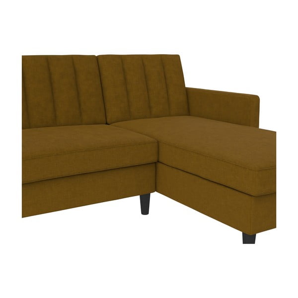 Rumena raztegljiva kotna sedežna garnitura Celine – Støraa-image-2