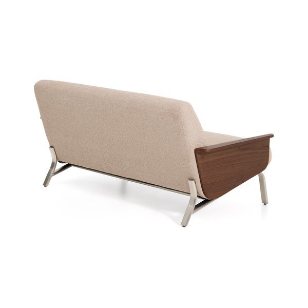 Svetlo rjava sedežna garnitura iz šenilje 165 cm Amsen – Kave Home-image-4