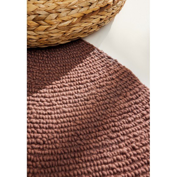 Opečnato oranžna ročno tkana volnena okrogla preproga ø 150 cm Calmio – Hanse Home-image-2