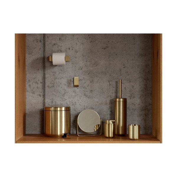 Stenski obešalnik iz nerjavečega jekla v zlati barvi Ume – Zone-image-1