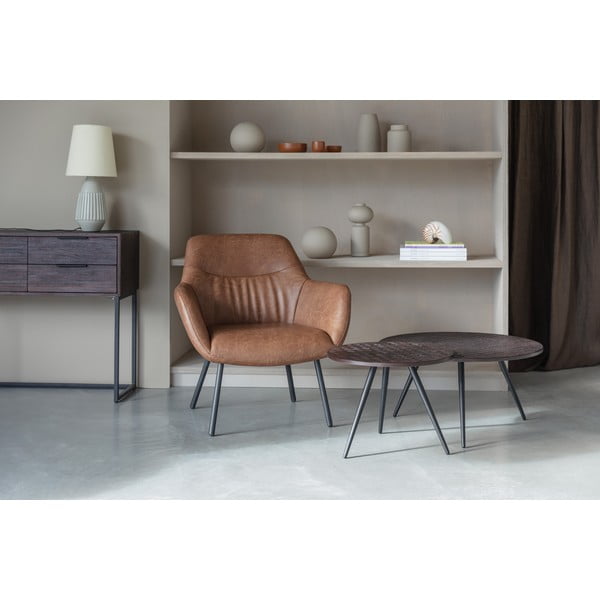 Rjav fotelj Dude – White Label-image-1