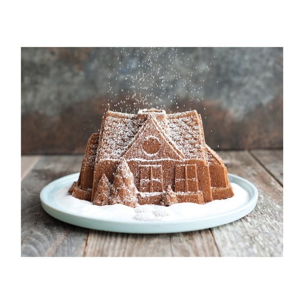 Model za kolač v srebrni barvi Nordic Ware Gingerbread House, 2,1 l-image-2