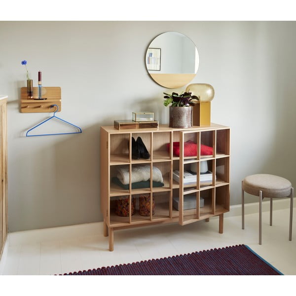 Vitrina iz hrastovega lesa 100x90 cm Shoji - Hübsch-image-1