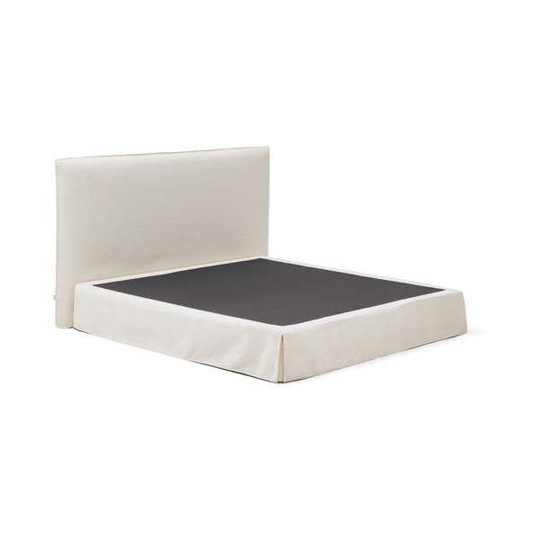 Bela oblazinjena zakonska postelja 180x200 cm Jaira – Kave Home